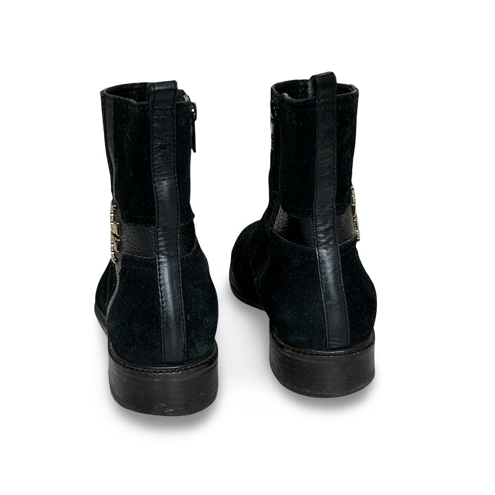 Tory Burch Alaina Black Suede Ankle Boots Womens Size 9.5 Side Zip Closuren - Picture 5 of 8
